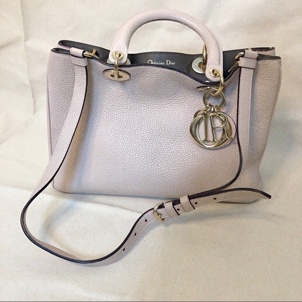Light pink christian dior tote large
